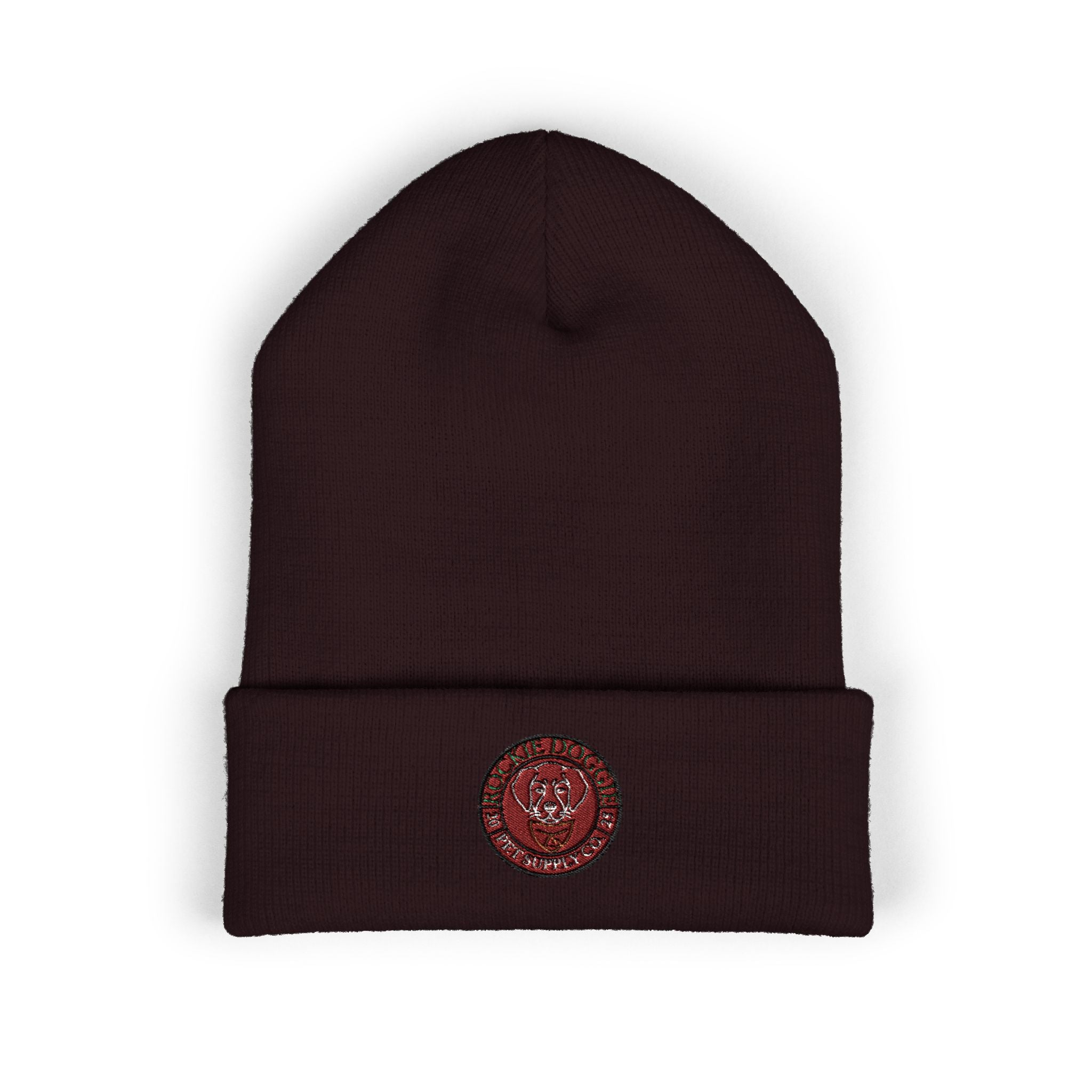 Rockie Doggie Embroidered Beanie | Dark Logo