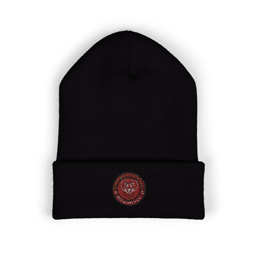 Rockie Doggie Embroidered Beanie | Dark Logo