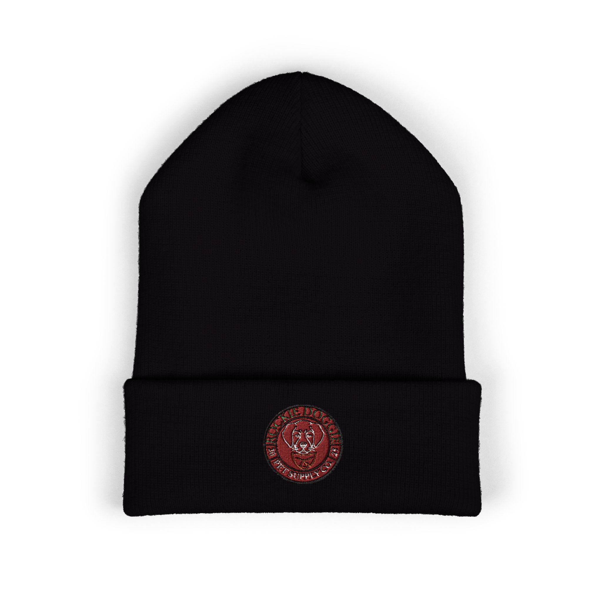 Rockie Doggie Embroidered Beanie | Dark Logo