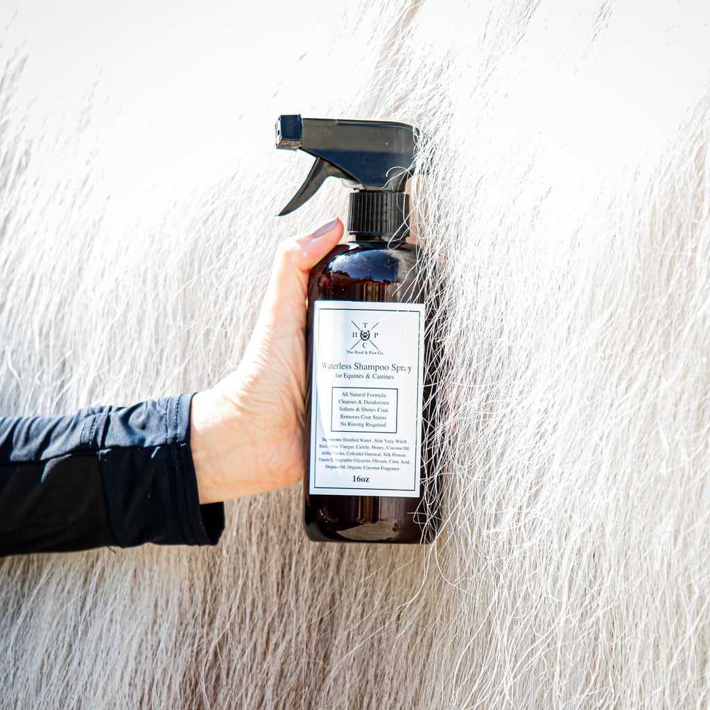 Waterless Shampoo Spray for Dogs & Horses - 16oz - Brought to you by Hoof & Paw Co.