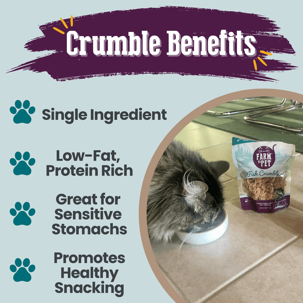 Fish Crumbles for Cats | All-Natural | Farm to Pet