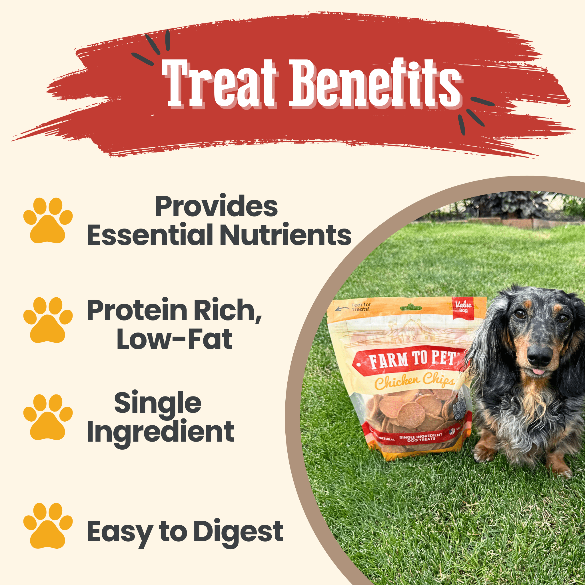 Chicken Chips for Dogs | All-Natural Single-Ingredient | Farm to Pet