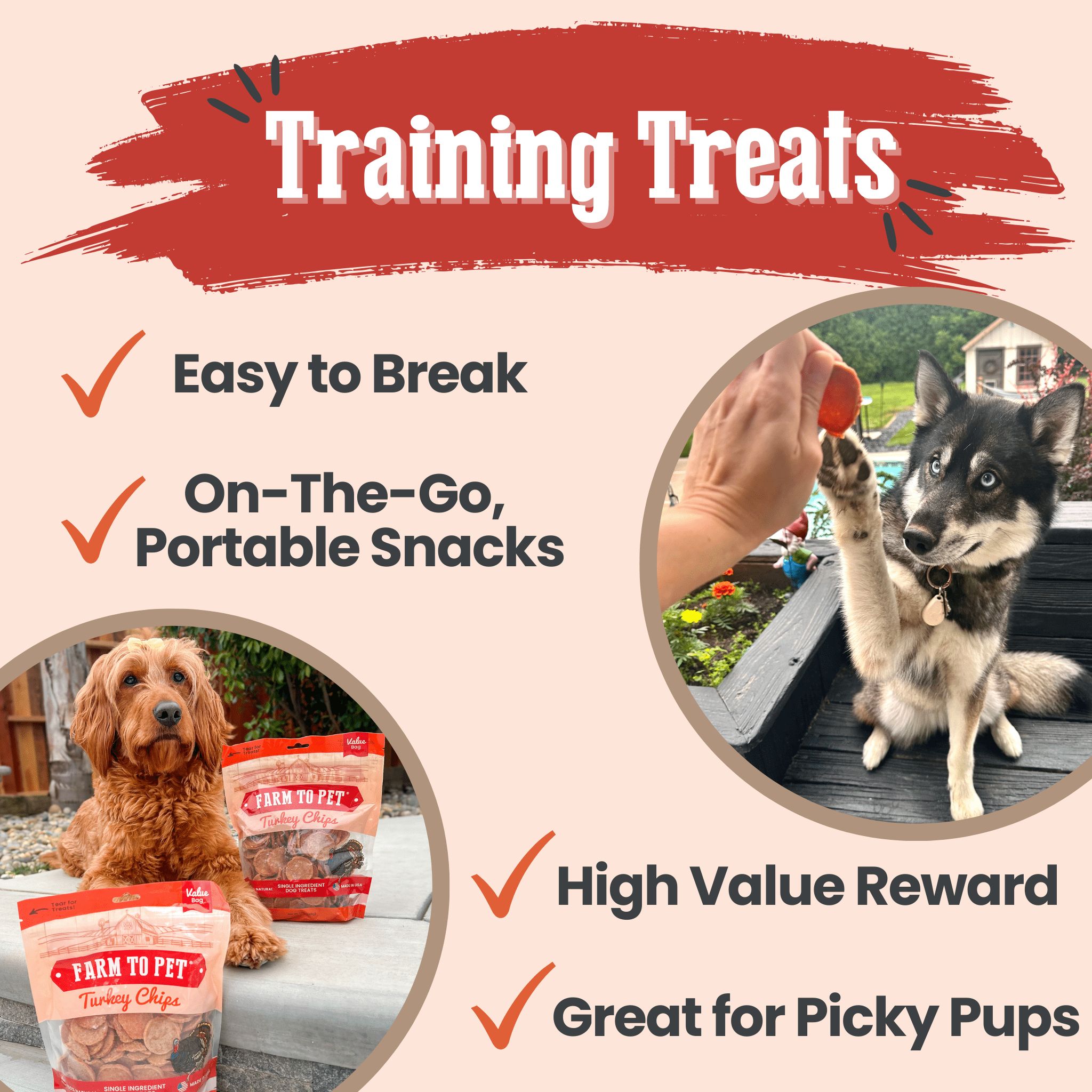 Turkey Chips for Dogs | All-Natural Single-Ingredient | Farm to Pet