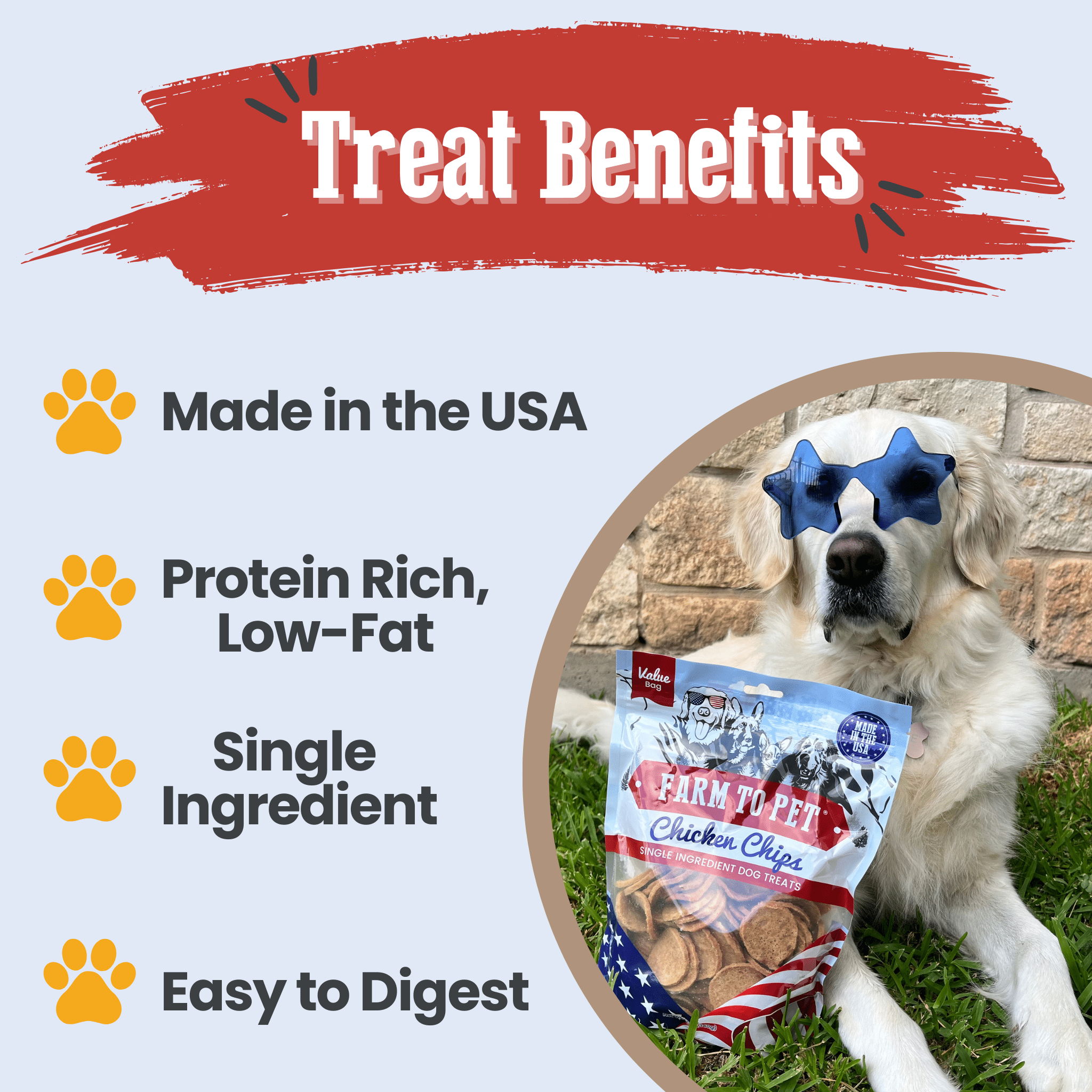 Americana Chicken Chips for Dogs | Farm to Pet