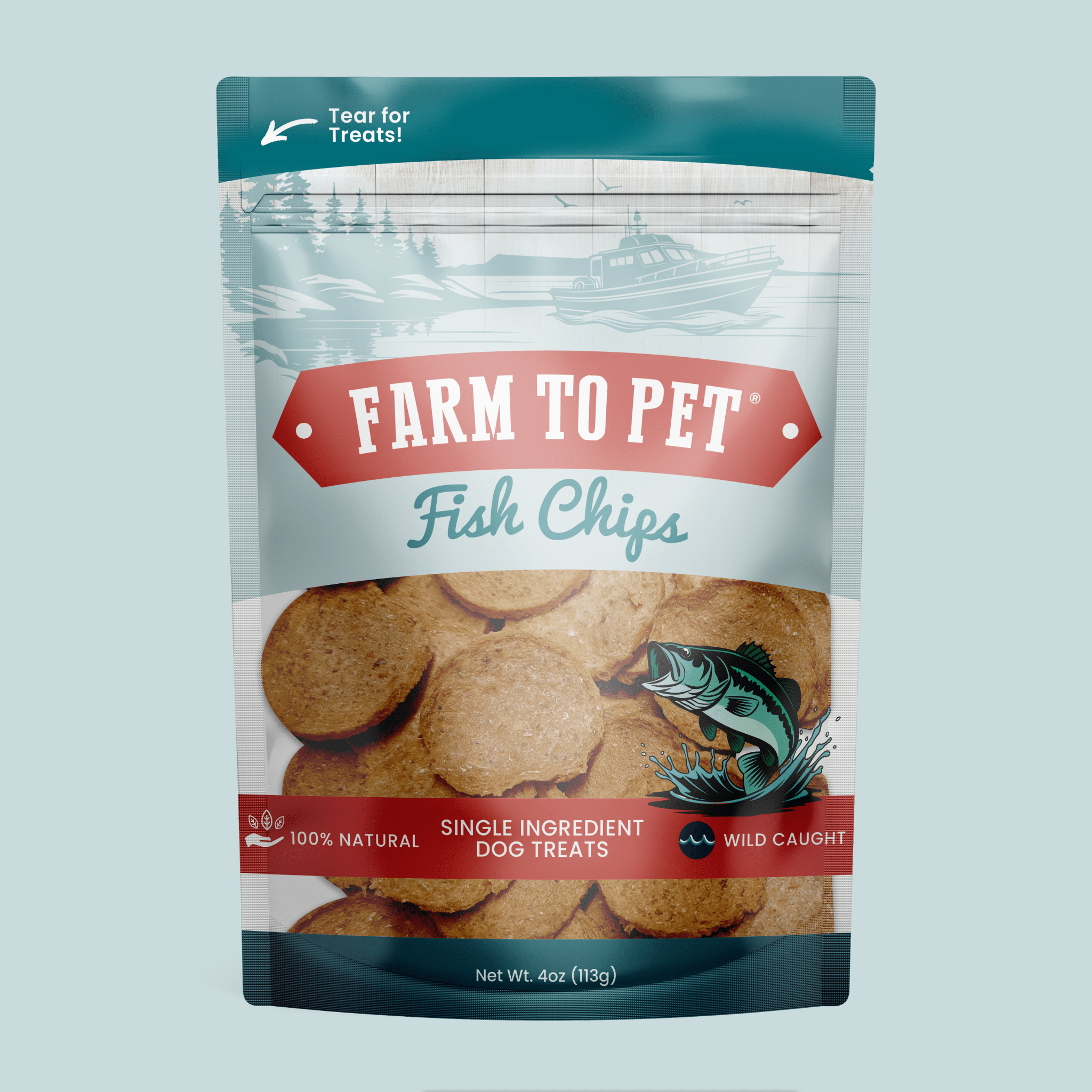 Fish Chips for Dogs | Wild-Caught Fish | Farm to Pet