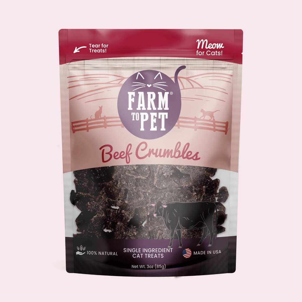 Beef Crumble Treats for Cats | High Protein | Farm to Pet