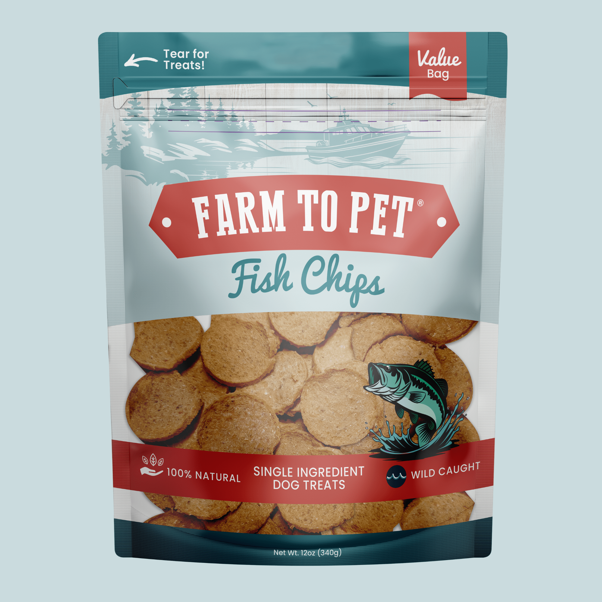 Fish Chips for Dogs | Wild-Caught Fish | Farm to Pet