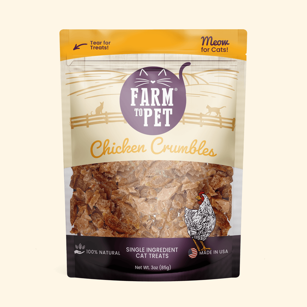 Chicken Crumbles Cat Treats | Single-Ingredient Treats | Farm to Pet