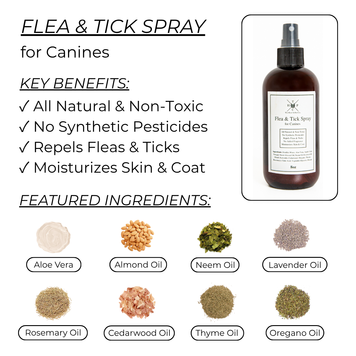 Flea & Tick Spray for Dogs - Brought to you by Hoof & Paw Co.