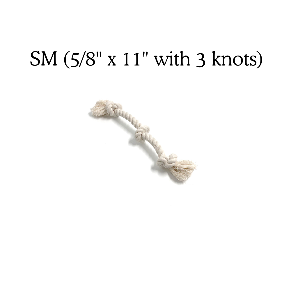 Boba & Vespa 100% Organic Cotton Rope Dog Toy - 5 Sizes