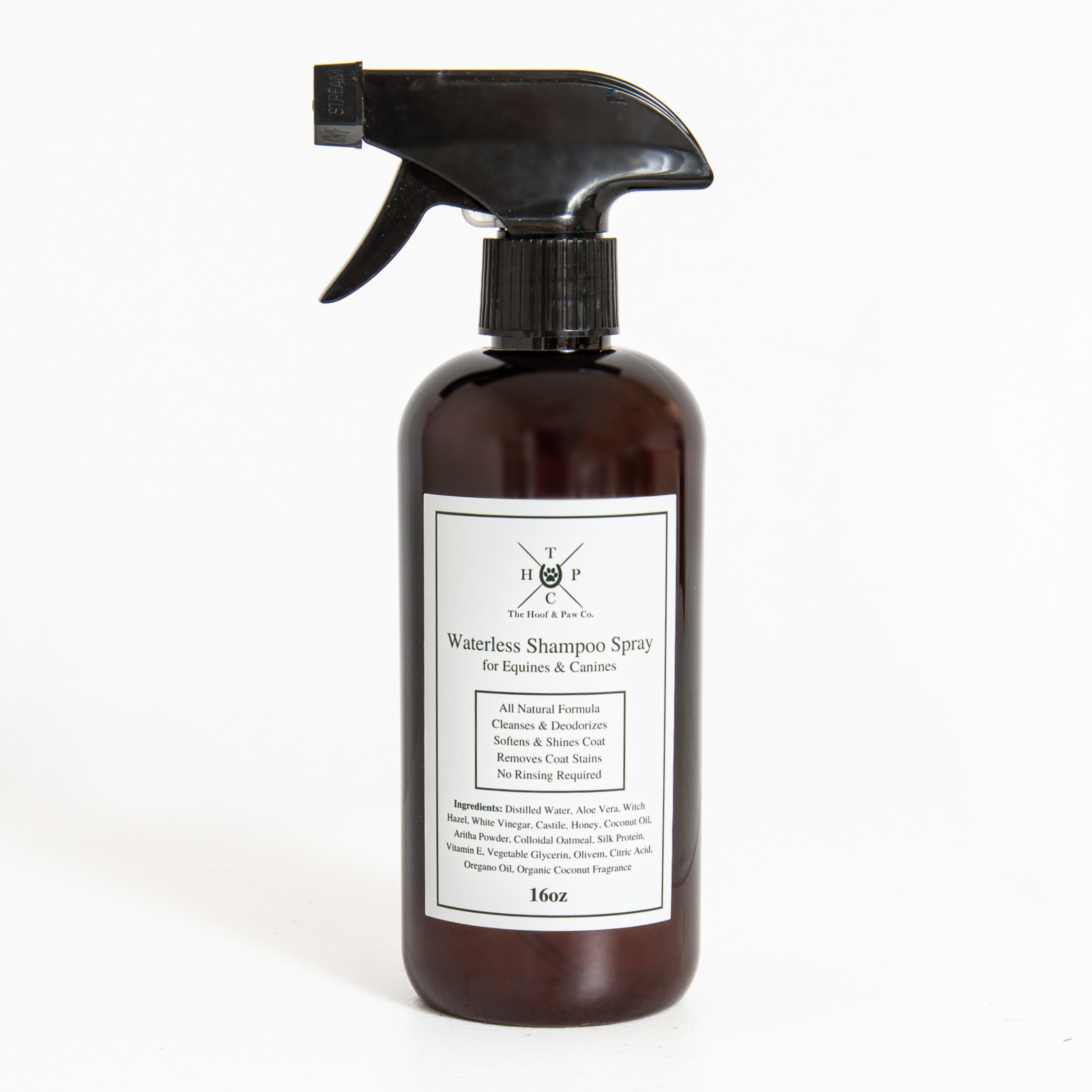 Waterless Shampoo Spray for Dogs & Horses - 16oz - Brought to you by Hoof & Paw Co.